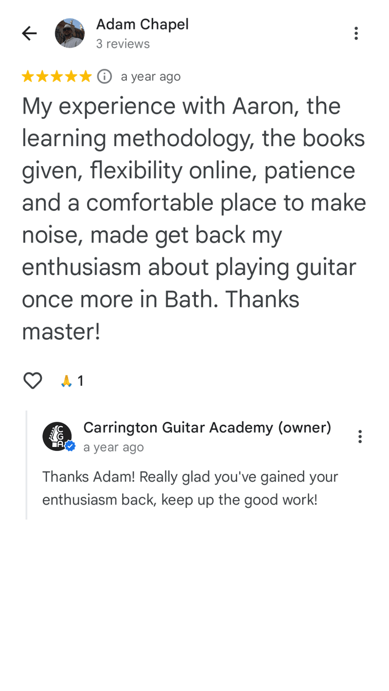 Testimonial from adam chapel