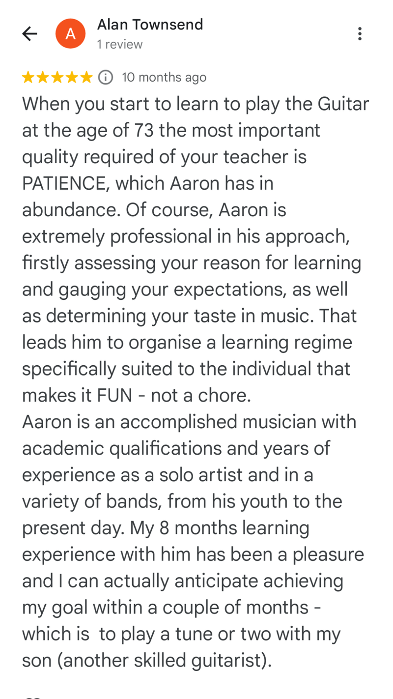 Testimonial from alan townsend