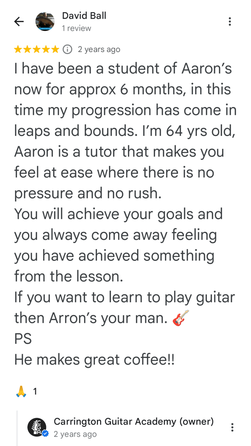 Testimonial from dave ball