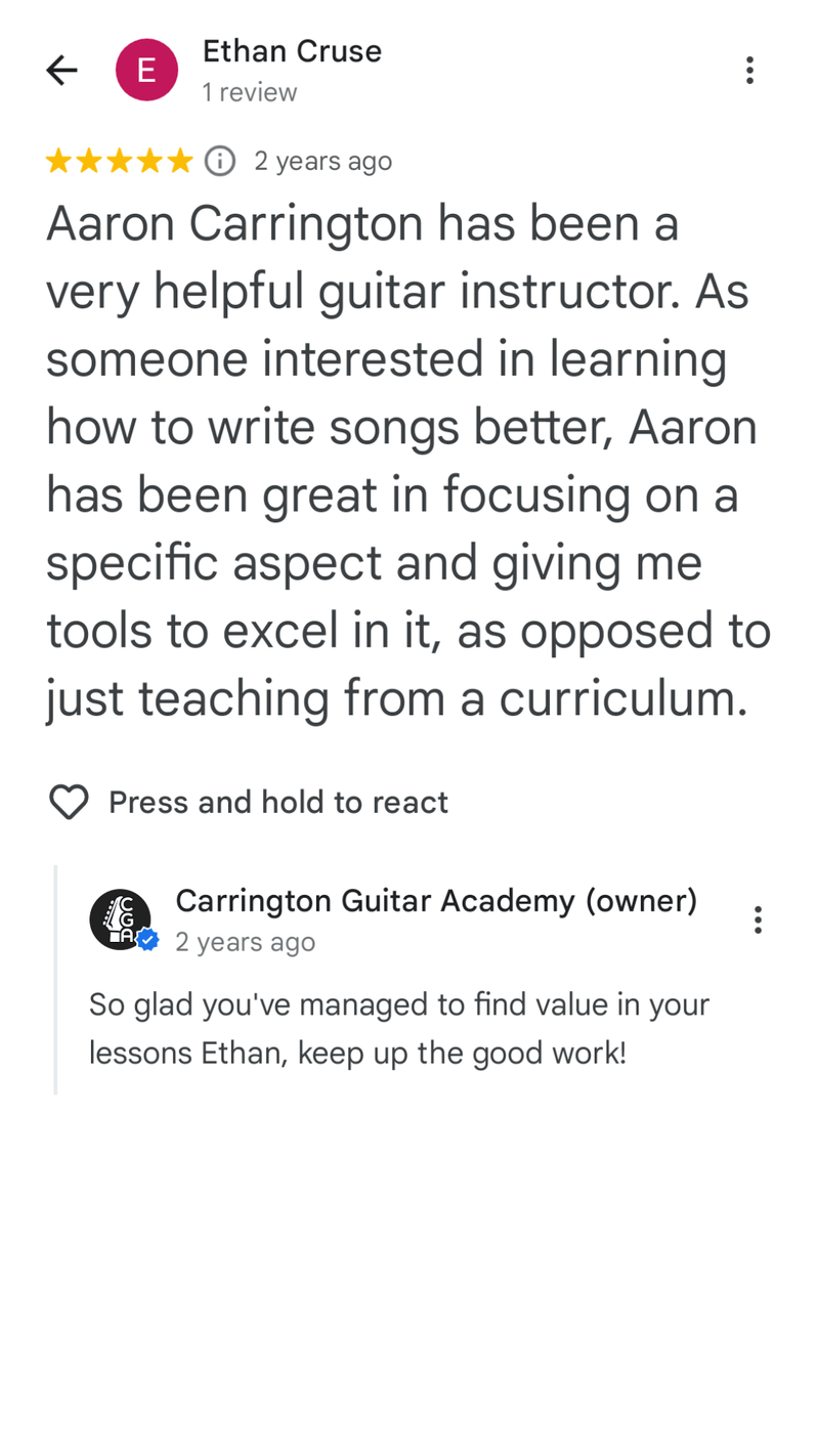 Testimonial from ethan cruse